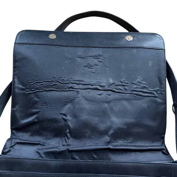 Lauren Ralph Lauren Black Leather Shoulder Bag Vintage